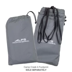 Alps Mountaineering Camp Creek 6-Person Apricot/Charcoal 17 Alps Mountaineering Camp Creek 6-Person Apricot/Charcoal -Outdoor Camping Equipment camp creek 6 footprint 1