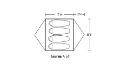 ALPS Mountaineering Taurus 4-Person Outfitter Tent -Outdoor Camping Equipment opplanet alps mountaineering taurus 4 person outfitter tent tan green 5422915 av 6
