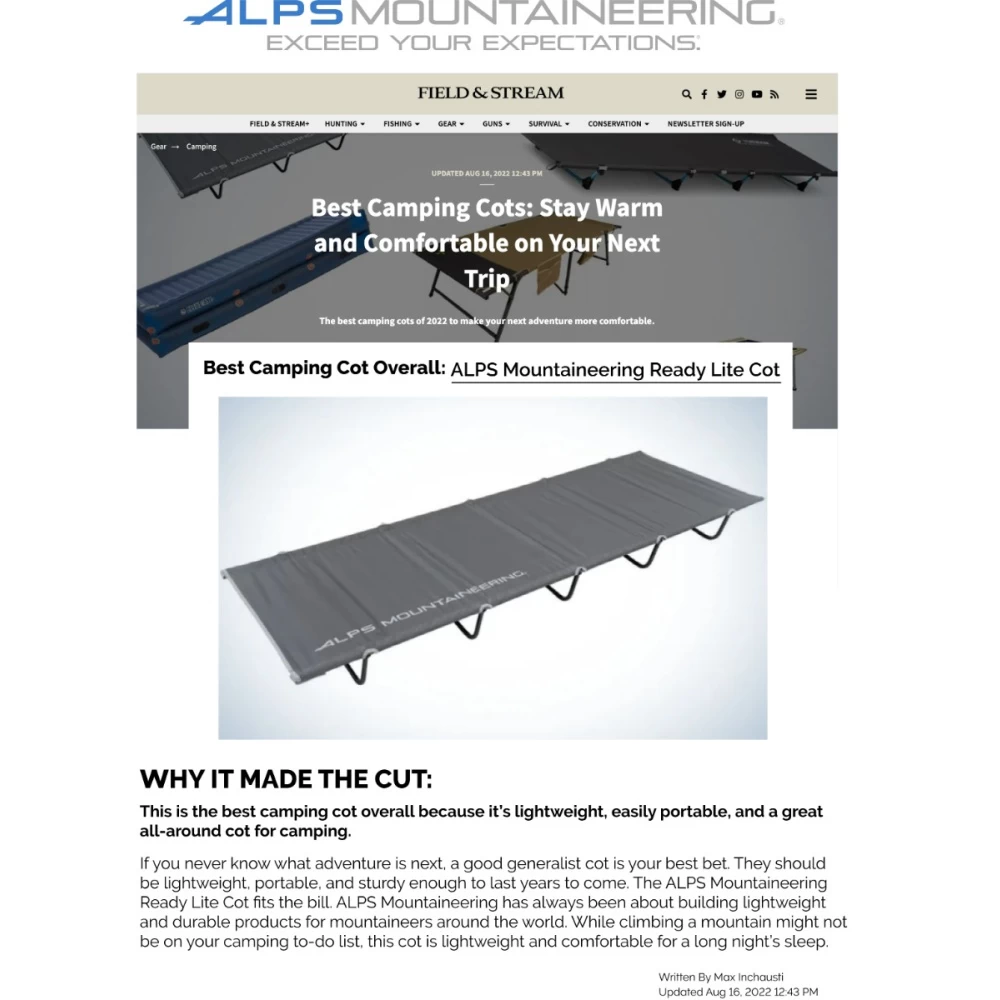 Alps Mountaineering Ready Lite Cot 3 Alps Mountaineering Ready Lite Cot - Image 3